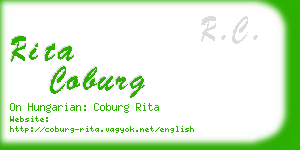 rita coburg business card